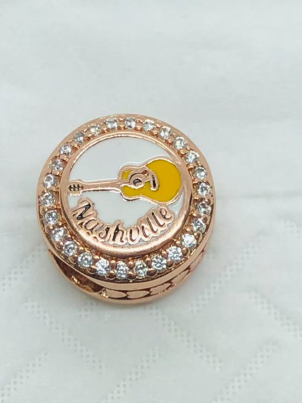 ✨ ✨Pandora Tennessee Nashville Button Charm Pendant Rose Gold Charm